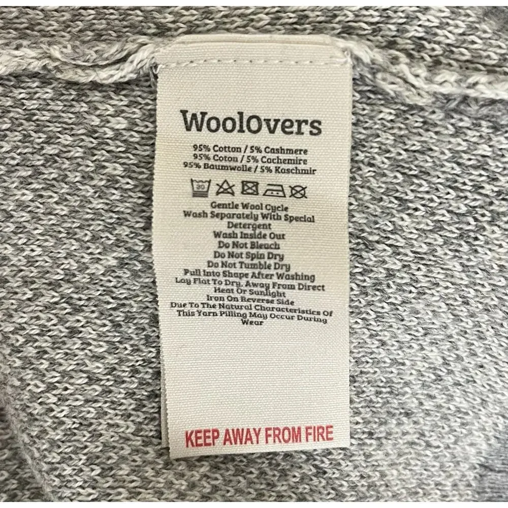 Woolovers Mono Abstract Knitwear Sweater Cotton Cashmere Minimalist Size Small - Picture 9 of 9